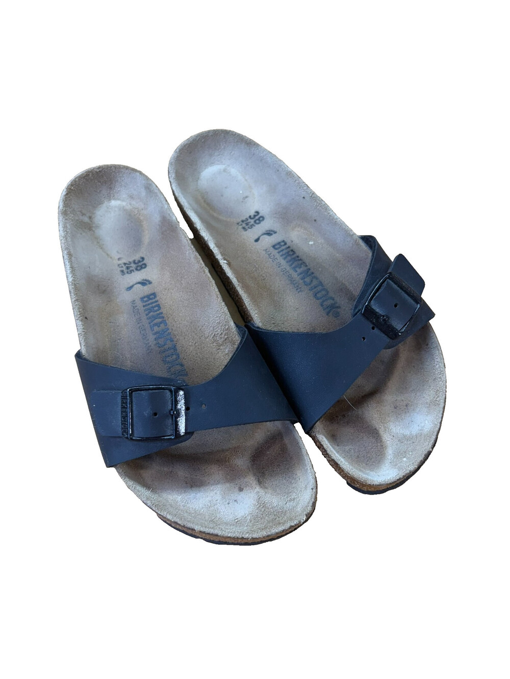 Birkenstock Madrid Sandals Womens 7 EU 38 Navy Blue Single Strap Germany